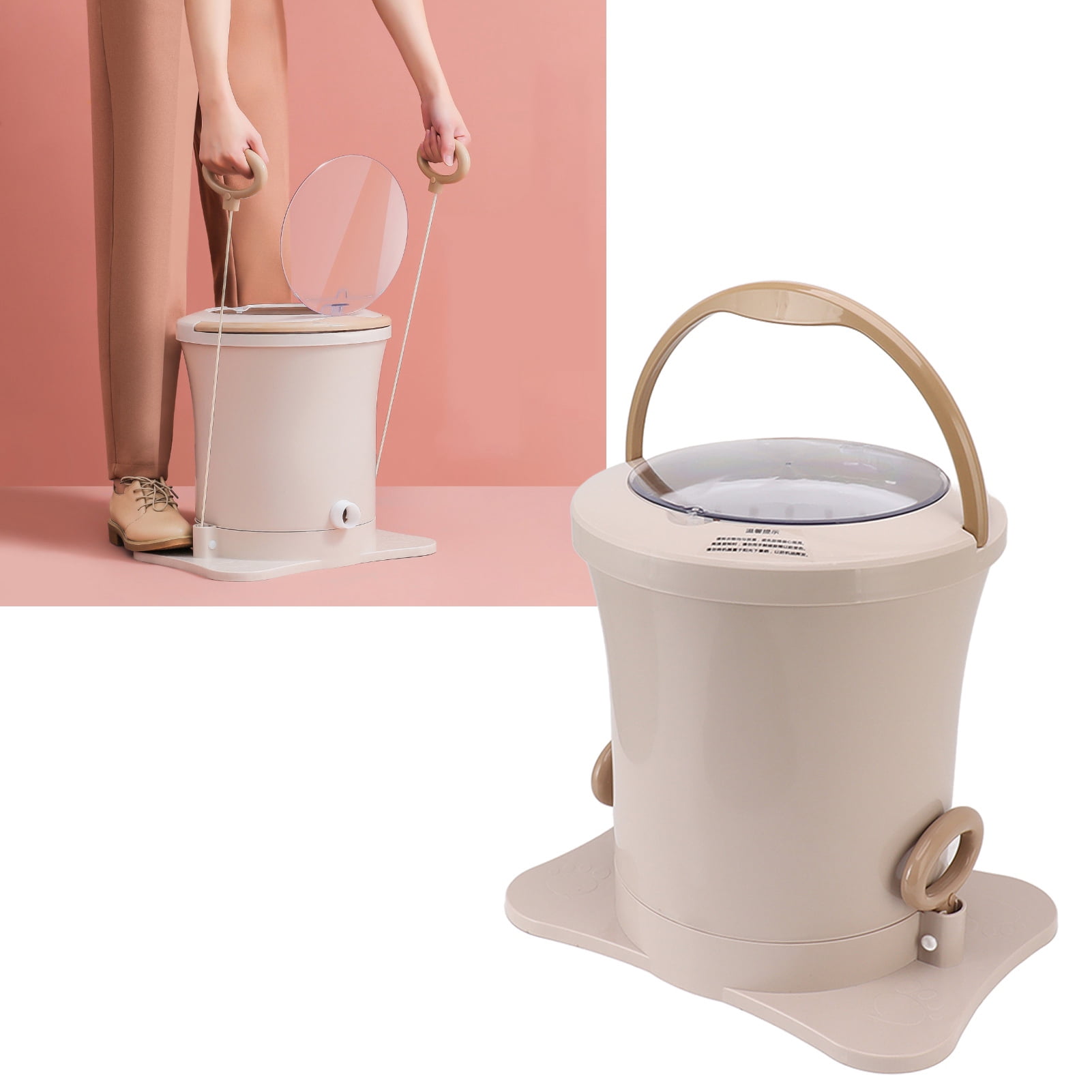 Estink Manual Clothes Dryer Portable Non Electric Spin Dryer 2500rpm Mini Capacity Hand Cranked Dryer With Detachable Basket For Camping Apartments