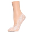 thumbnail image 2 of MeMoi Women's Lacy Floral No Show Liner Socks - Womens - Female, One Size, White, 2 of 2