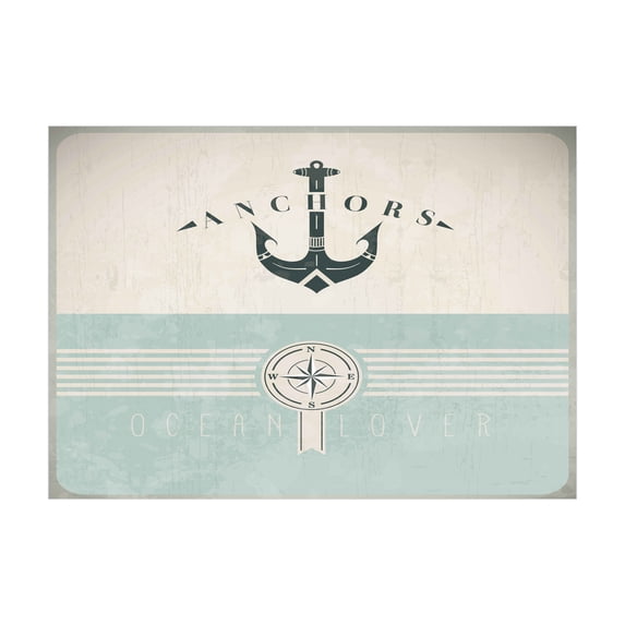 Ambesonne Nautical Jigsaw Puzzle, Vintage Marine Anchor, Heirloom-Quality Fun Activity for Family Durable Cardboard, 1000 pcs, Seafoam Beige and Black