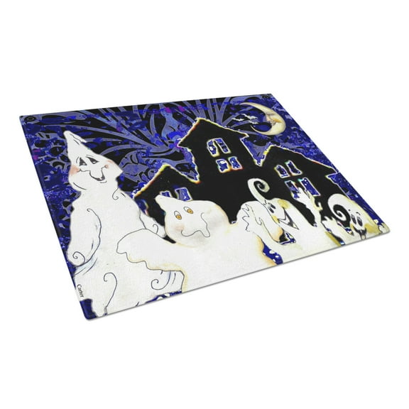 Carolines Treasures PJC1072LCB The Gangs All Here Ghosts Halloween Glass Cutting Board Large, 12H x 16W, multicolor