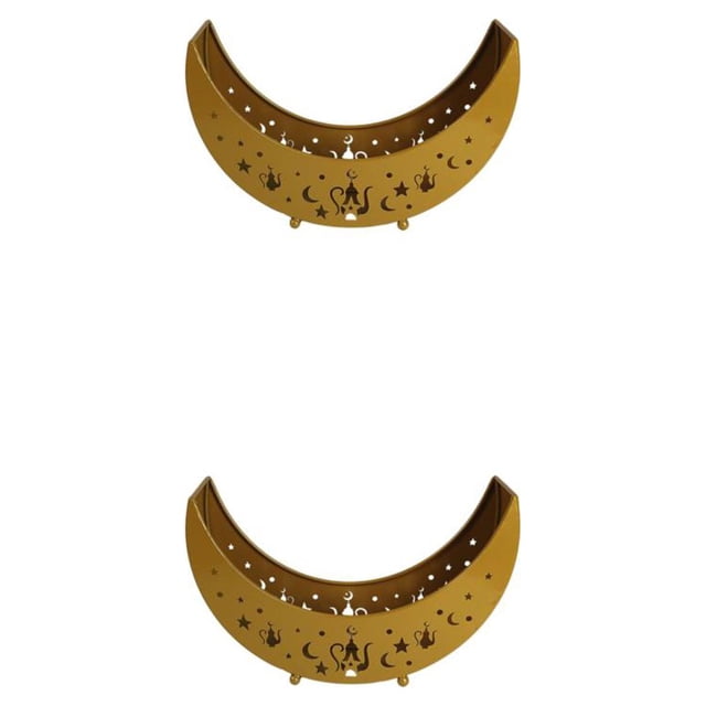 Cateissary de servicio con forma de luna de hierro, elegante de servicio de aniversario de Color sólido que no se desvanece, tipo de vajilla Tipo 1 2Conjunto