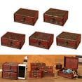 thumbnail image 5 of Lierteer Vintage Wooden Storage Box With Buckle Jewelry Storage Box Organization Box D, 5 of 9