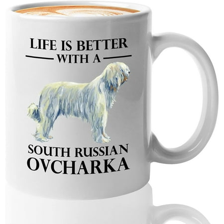 

Dog Lover Coffee Mug Life Is Better With An Ibizan Hound-Dog Owner Pet Owner Animal Lover Dog Breed Japanese Dog Paw-South Russian Ovcharka 11 Oz