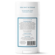 Native Deodorant, Aluminum Free, Sea Salt & Cedar, for Women and Men, 2.65 oz