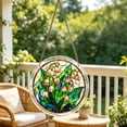 thumbnail image 6 of Flower Stained Glass Style Acrylic Suncatcher Puzzle, 83 Pieces DIY Jigsaw Window Hanging Ornament, Translucent Shatterproof Wall Hanging for Home Garden Decor, Creative Craft Gift, 6 of 6