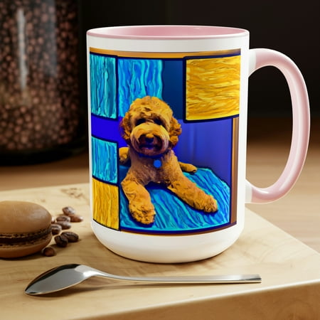 

David Hockney inspired Goldendoodle Coffee Mug Goldendoodle Lover Gift Idea