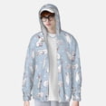 thumbnail image 3 of Fotbe Rabbit Is Eating Carrots Men's Women's UPF 50+ Sun Protection Jacket Hooded Cooling Shirt with Pockets Hiking Outdoor Performance-, 3 of 8