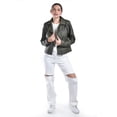 thumbnail image 4 of Chamarra estilo biker Roman Fashion /Juvenil, 7409 (Verde) verde oscuro M, 4 of 4
