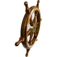 thumbnail image 5 of Wooden Ship Wheel (24 Inches, Brass Ring), 5 of 6