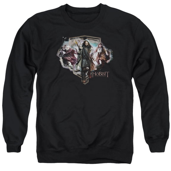 The Hobbit Three Dwarves Adult Crewneck Sweatshirt Black