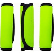 3pcs Neoprene Luggage Handle wrap for suitcases Unique, Bright Neon Green Markers/Luggage Tags for Travel Bag (Green)