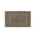 thumbnail image 3 of Jean Pierre New York Sophie Border 100% Cotton Bath Mat - Non-Slip Bath Rug - Brown Cappuccino - 27" x 45", 3 of 8