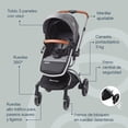 thumbnail image 4 of Carriola para bebe y Portabebe para auto - Giro de 360°- Doble Orientación - Compacta, Liviana y Plegable, 4 of 10