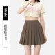 thumbnail image 3 of Elegante minivestido estilo preppy, falda plisada de cintura alta, corte en A, para primavera y verano, 3 of 5