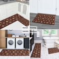 thumbnail image 5 of Brown Christmas Snowflake Pattern Kitchen Rugs Sets Of 2,Anti Fatigue Kitchen Mat Rugs Non Slip Washable,Decorative Kitchen Floor Mats for Kitchen,Sink,Laundry,17"x30"+17"x47", 5 of 7