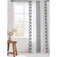 thumbnail image 3 of Sheer Curtains 96 Inches Long, White Boho Semi Sheer Curtains Light Filtering Window Treatment, Farmhouse Simple Abstract Striped Geometric Privacy Voile Drapes for Living Room Bedroom 52x96 Inch, 3 of 7