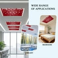 thumbnail image 6 of 4 Pack Merry Christmas Fluorescent Light Covers for Ceiling Lights Snowflakes Polka Dots Red Texture Magnetic Ceiling Light Covers Overhead Light Filters for Office Classroom Home, 6 of 9
