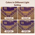 thumbnail image 7 of Design&I 6'x9' Washable Area Rug Purple Repeating Bedside Graphic Detailing Balanced Cuartos Alfombras for Queen Size Bedroom, Under Bed, Sleek Flatweave Pet Friendly, 7 of 7