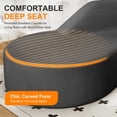 thumbnail image 6 of Aukfa 91" Comfy Cloud Sofa 3 Seat Boneless Couch for Living Room, Curved Design, No Assembly, Chenille, Gray, 6 of 9