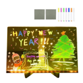 thumbnail image 1 of Acrylic LED Luminous Draw Board Toy LED Note Board for Kids Gift for Scratch Adjustable Erasable Letter Message Board, 1 of 6