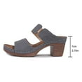 thumbnail image 4 of Mepaouo Womens Heel Sandals Cutout Slip on Slides Arch Support Platform Walking Shoes Grey 6, 4 of 6