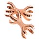 thumbnail image 1 of 2 piezas Micro Rhinestone Eagle Claw Brazalete Conector Beads rosa Sunnimix Granos sueltos de la garra del águila, 1 of 8