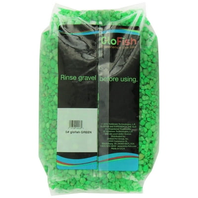 Buy GloFish Aquarium Gravel 5 Pounds, Fluorescent Green, Complements