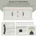 thumbnail image 3 of Banc de Rangement avec 4 Portes et Tablettes Ajustables, Banc de Rangement pour Chaussures pour Entrée, Salon, Vestiaire (Blanc), 3 of 8