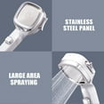 thumbnail image 4 of High Pressure Bathroom supplies Water Saving Shower Nozzle High Pressure Shower Head with Switch 4 Modes (Silver), 4 of 7