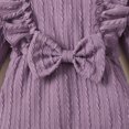 thumbnail image 5 of Younger Tree Baby Girl Romper Infant Fall Winter Clothes Ruffle Sweater Long Sleeve Bodysuit Jumpsuit and Headband for 3-6 Months, 5 of 7