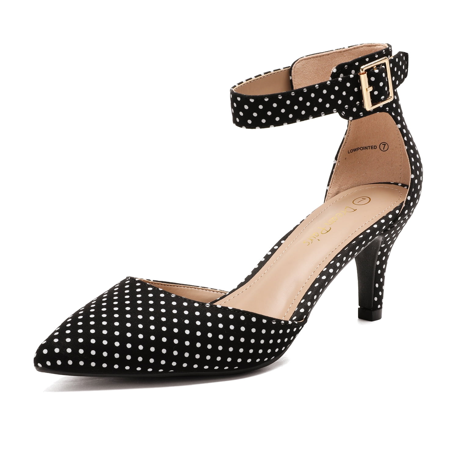 Dream Pairs Women's Ankle Strap Pump Dress Shoes Fashion Low Heel