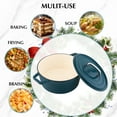 thumbnail image 3 of Cast Iron Dutch Oven, 4.5 Quart, Enameled Cast Iron Dutch Oven with Lid, Green, 3 of 5