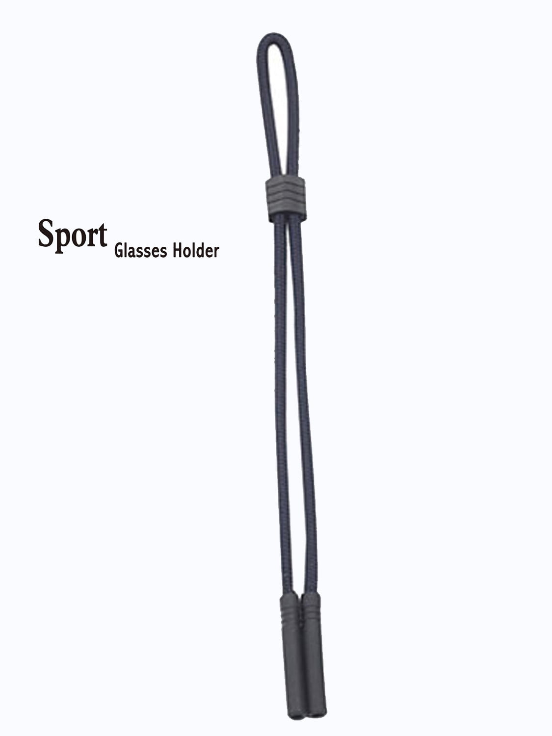 No Tail Adjustable Sports Eyewear Retainer Black Eyeglass Holder