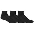 thumbnail image 2 of Fruit of the Loom Men's 6-Pair Half Cushion Breathable Ankle Socks, black, Shoe Size: 6-12, 2 of 4