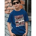 thumbnail image 3 of Mikrdoo Trendy Racing Car Print Casual Short Sleeve T-Shirts For Boys - Cool, Lightweight And Comfy Summer Streetwear (7-15Y,Blue), 3 of 9