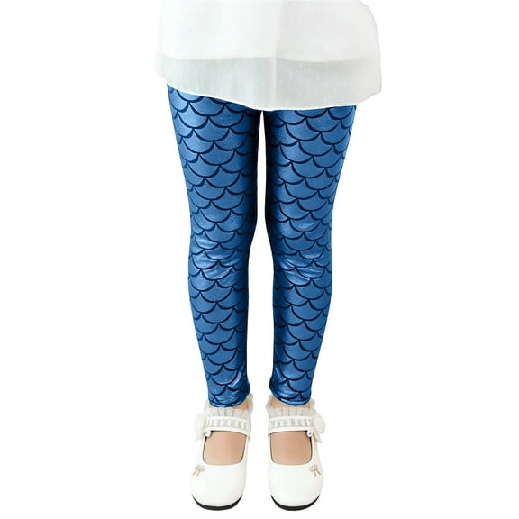 Tiijoy Toddler Girls Stretch Leggings Scales Print Tights Kids Pants, Sizes 2-3