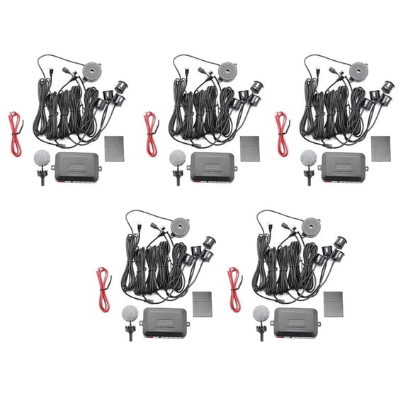 5X Car Parking Sensor Parktronic 4 Sensors 22 mm with Buzzer Reverse Backup Radar Buzzer System
