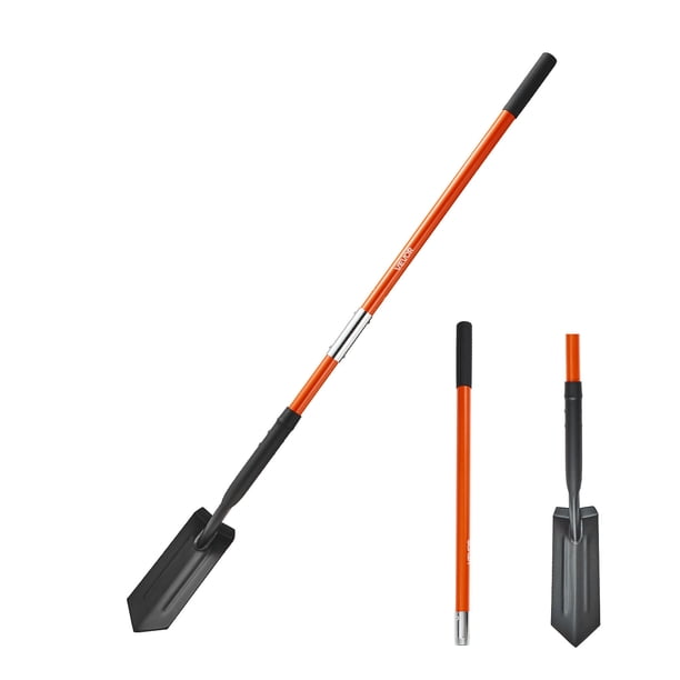 Pala para zanjas VEVOR de 4 pulgadas con mango de fibra de vidrio para excavar 56 pulgadas