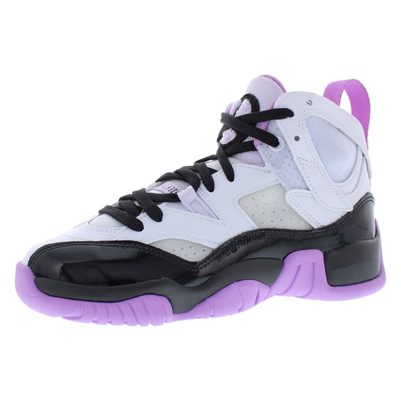Nike Jumpman Two Trey GS Boys Shoes Size 4, Color: White/Black/Barely Grape