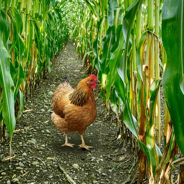 Adorno decorativo de estaca de jardín perfecl pollo acrílico 315 cm x 174 cm