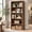 Rustic Brown-5Tier, variant on Telyra 5-Tier Vintage Bookcase 53" Freestanding Open Bookshelf with Adjustable Shelves Anti-Tip Kit and MDF Frame, Black