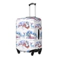 thumbnail image 2 of Daiia Snowy Cottage Holiday Scene Luggage Cover, Thickened Washable Travel Luggage Covers, Elastic Unique Baggage Covers for 18-20 inch Luggage-Medium, 2 of 9