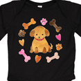 thumbnail image 4 of Inktastic Cute Puppy Valentine with Hearts and Bones Boys or Girls Long Sleeve Baby Bodysuit, 4 of 5