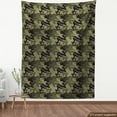 thumbnail image 3 of Ambesonne Khaki Fabric by the Yard Upholstery, Camouflage Motif Camo Stains, 5 Yards, Army Green Slate Brown, 3 of 4