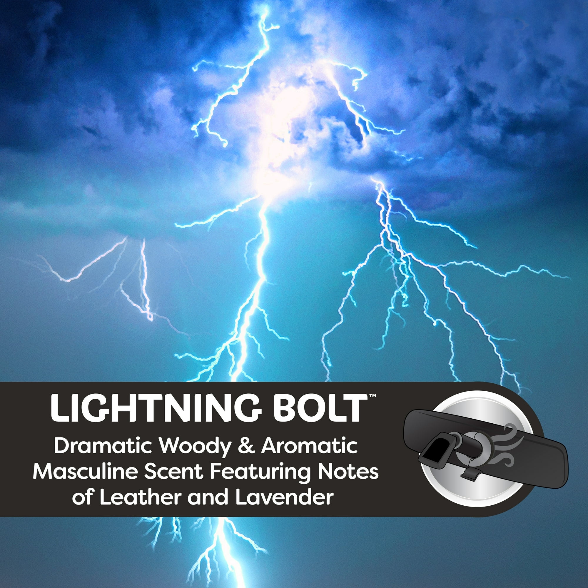 Refresh Your Car! Air Freshener (Lightning Bolt Scent, 4 Pack)