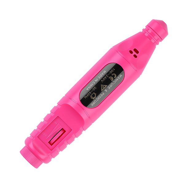 FELTECHELECTR Máquina pulidora de uñas portátil con bolígrafo, herramienta USB para manicura (Rosy)