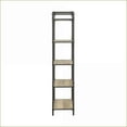 thumbnail image 6 of Bookshelf, Industrial Style Antique Oak & Light Gray | 5 Fixed Shelves 23”x13” | Oak | Metal, 6 of 7