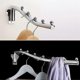 thumbnail image 5 of 2 Pieces 180 Rotatable Stainless Steel Clothing Hook Foldable Wall, 5 Hook Wall Bracket Clothing Fan Metal Wardrobe Hook Swing Arm Holder Wall Clothe, 5 of 5