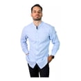 thumbnail image 1 of Camisas Para Hombre De Lino Corte Slim Ligera Cuello Mao, 1 of 1