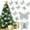 Silver, variant on 32 Pcs Christmas Glitter Butterfly Ornament with Clip Hollow Butterfly Xmas Decoration Artificial Hanging Butterfly Clip Decor for Christmas Tree Wedding Wreath Party Supply,2 Size